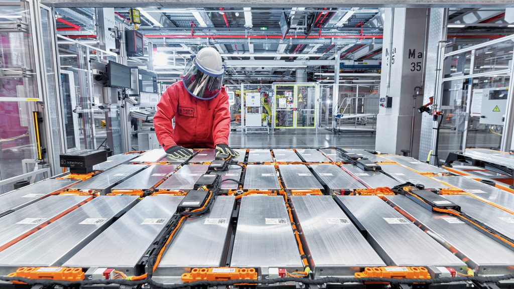 Audi battery assembly at Brussels, Belgium, factory