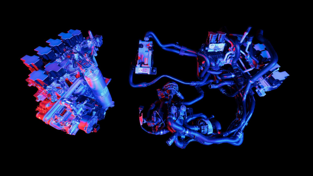 Future (left) and current Volkswagen thermal-management hardware