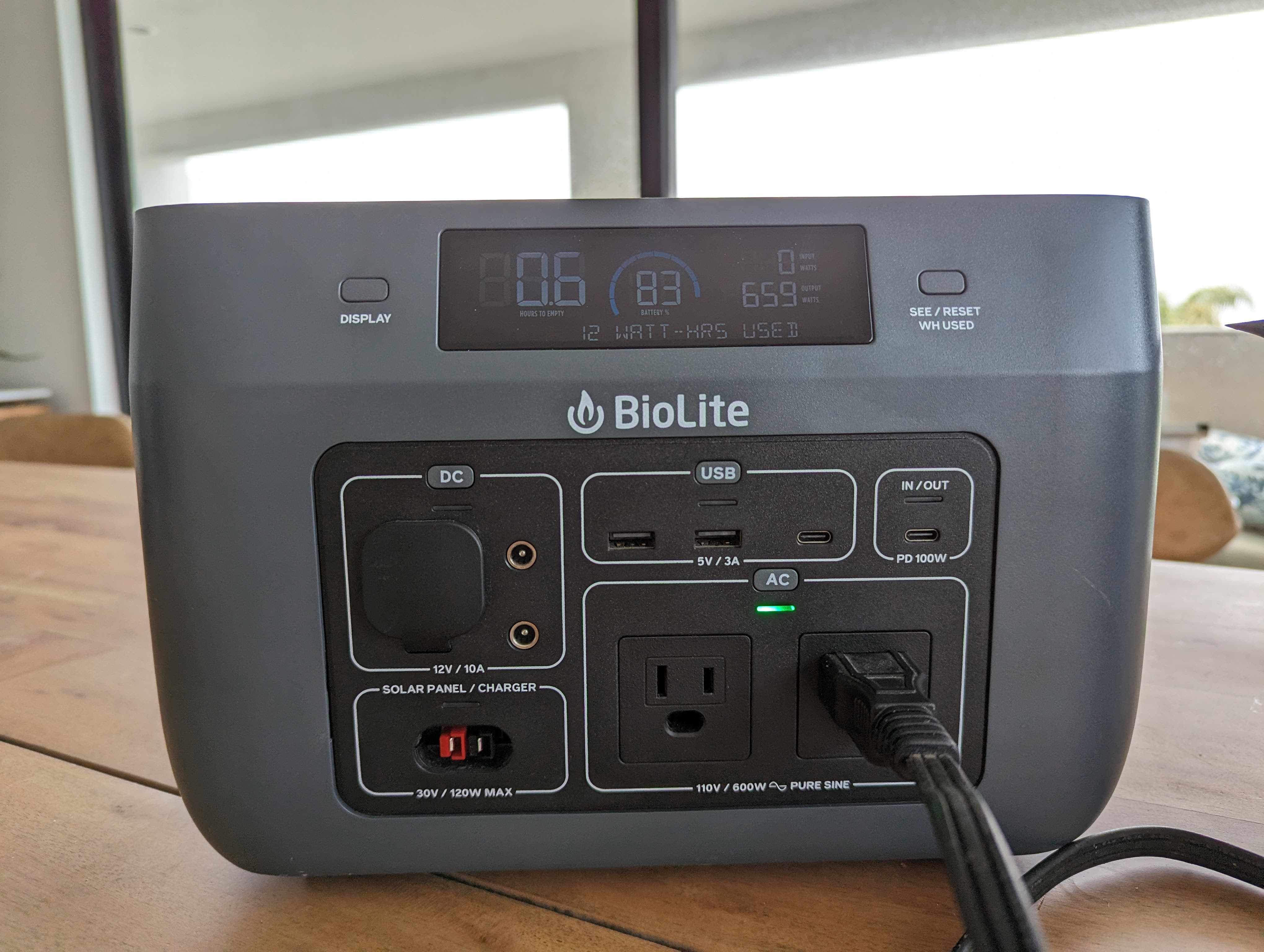 BioLite BaseCharge 600 portable power station