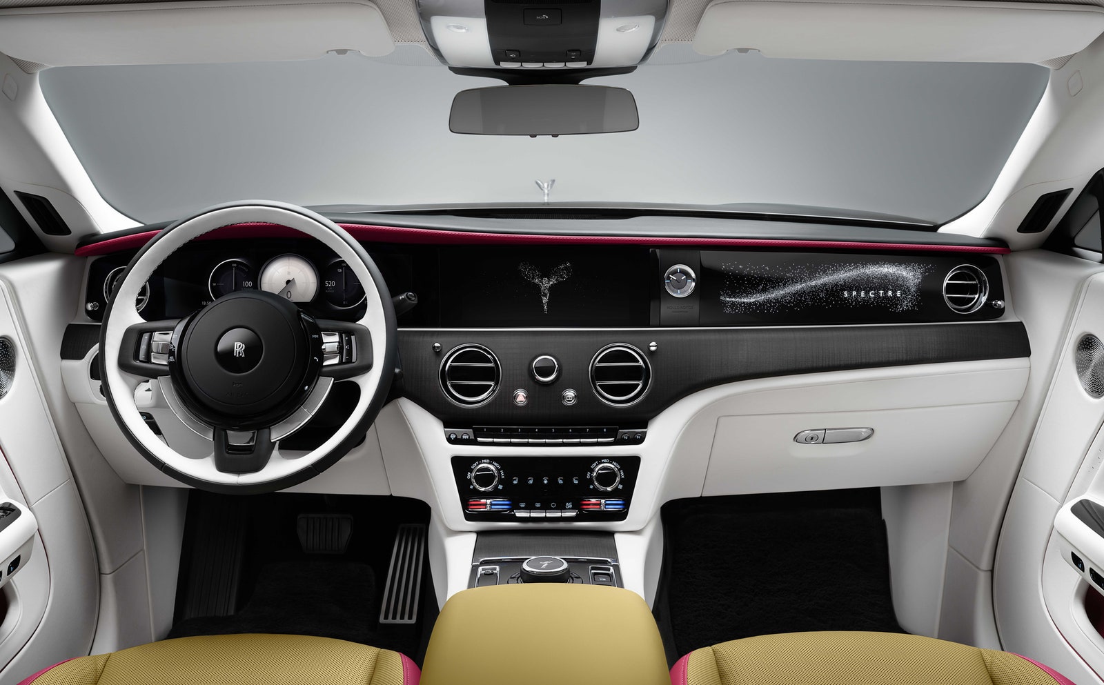 Interior dashboard and console of the Rolls Royce Spectre EV