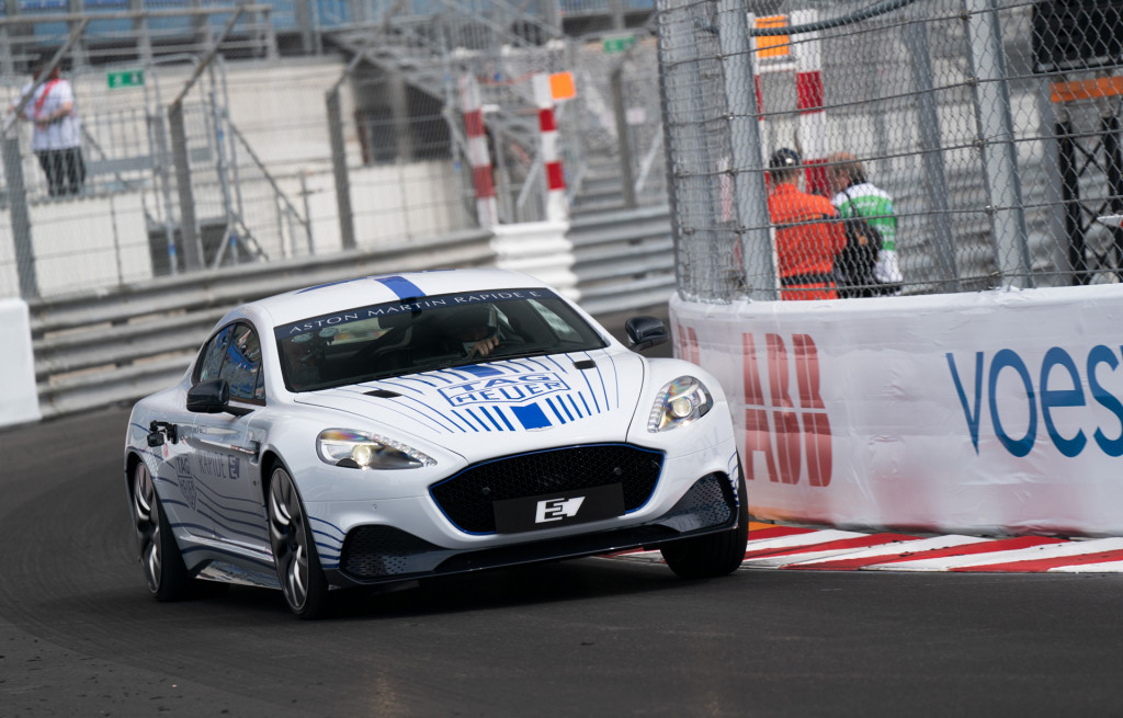 2020 Aston Martin Rapide E at the 2018/2019 Formula E Monaco ePrix