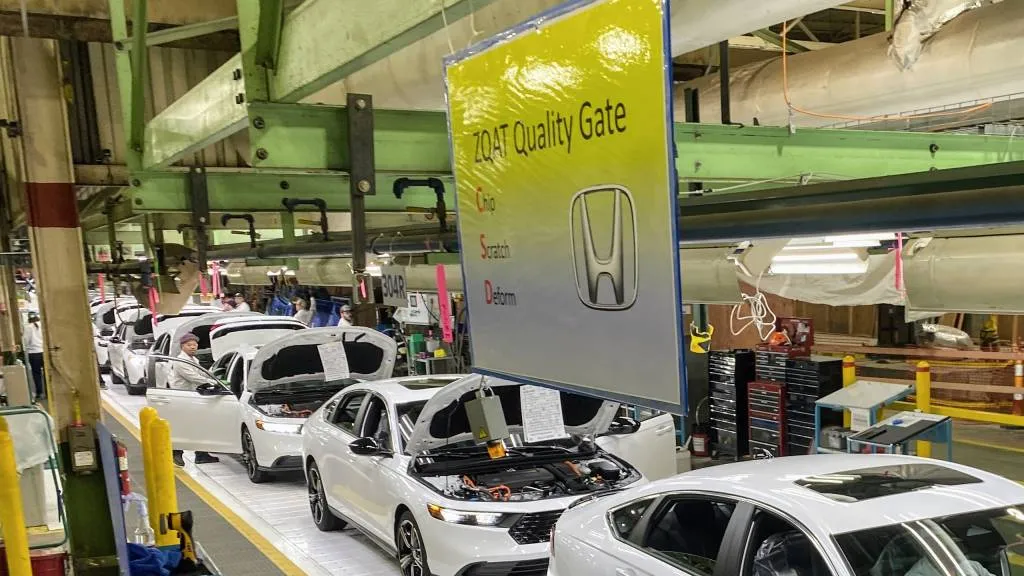 Honda Accords going through inspection - Marysville OH